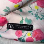 ZARA Nwot  FLORAL CROP TOP HANDKERCHEIF BANDANA ROSE CREAM PINK OPEN BACK Photo 2