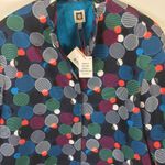 Anne Klein women's size 12 party bubble print circle snap button blazer jacket Photo 2