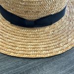 Lack of Color  Stylish Straw Sun Hat with Black Band and bow.  57 CM size. Photo 1