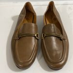 Patricia Nash New Fia horsebit loafer collapsible heel in taupe tan leather sz 7 Photo 1