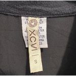 XCVI Wearables Jacket Womens S Black Full Zip Cotton Stretch Uneven Hem Comfy Photo 2