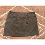 Perry Ellis Women’s  Preppy A Line Wool Mini Skirt Brown Medium Business Casual Photo 1