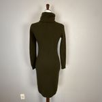 Ralph Lauren Black Label Olive Green Long Sleeve Turtleneck Sweater Dress Size S Photo 3