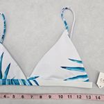 White Floral Padded Sports Bra Active Bikini Bralette Swim Top S Small Photo 2