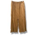 Madewell NWT Harlow Wide Leg Pants Women’s Size 12 Acorn Brown Linen Blend Photo 2