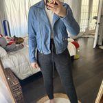 Slate + Willow Women’s Blue Moto Small Leather Jacket Photo 1