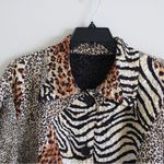 Analogy Reversible Animal Print Jacket Brown Size 2X Photo 1