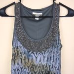 Boston Proper  Muse Women’s Ombré Knit Beaded Bib Sleeveless Maxi Dress Photo 2