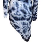 Miaou Vanessa Indigo Tie Dye Dress Women’s Size XS Long Sleeve Asymmetrical Blue Photo 12