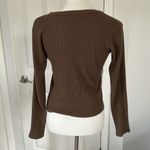 Brandy Melville Cutest Brown  Long Sleeve Thermal Top Photo 6