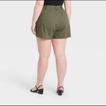 Ava & Viv Womens Plus  Military Green Canvas Shorts 28W Photo 2