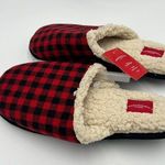 Brand New Wondershop Buffalo Plaid Slippers Red & Black Size XLarge Photo 5