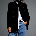 ZARA NWT  BUTTON WOOL BLEND COAT BLACK 75% Manteco Italian Wool Photo 4