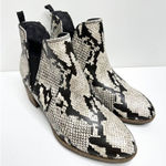 Dr. Scholls Dr. Scholl’s Boots Womens Sz 6 Teammate Snakeskin Print Block Heel Round Toe Photo 0