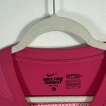 Nike  Atlanta Braves Pro Combat Dri-Fit Pink Short Sleeve Shirt Fitted Womens XL Photo 2