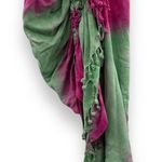 Just Bee Queen Tulum Ombre Tie Dye Green & Pink Ruched Swim‎ Coverup Skirt Sz M Size M Photo 0