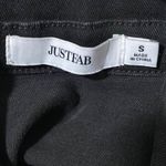 JustFab Black Denim Jean Jacket Size Small Photo 5