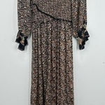 Angie  Floral Print Maxi Dress Smocked Long Sleeve Womens Bohemian Chic‎ Ruffle Photo 0