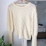 Vintage Textured Balloon Sleeve Knit Sweater Size L Photo 0