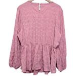 Sweet Rain Women's pink lace boho peasant peplum blouse size 3x Photo 3