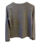 Banana Republic Banana Republic Silver Sparkle Long Sleeve Holiday Blouse Black Bead Neckline Photo 2