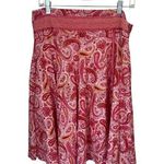 MKM Designs Cotton Boho Paisley Pink Skirt Medium Vintage Photo 0