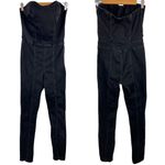 ZARA Strapless Black Denim TRF Stretchy Jumpsuit Size Large 8197/249 Photo 2