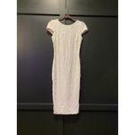 Dress the Population  marcella white Sequin Bodycon low back Midi Dress Small Photo 1