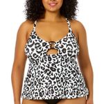 Anne cole Wild Cat Ring Easy Tankini Swim Top Photo 0