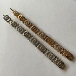 Set of silver and gold link bracelets Gold Photo 0