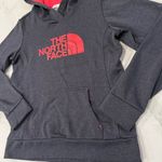The North Face  Half Dome Pullover Hoodie Sweatshirt Women’s Small Gray/Neon Pink Photo 2