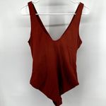 ANDIE The Bonita Ring Front One Piece Swimsuit Tank Bikini Thong Ginger Orange L Photo 6