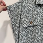 Lucky Brand Short Sleeve Midi Shirt Dress Sz 1X Pockets Rayon Green Garden Party Photo 4