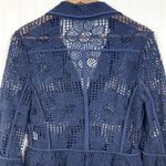 Trina Turk  Womens Crochet Lace Jacket Size 6 Sheer Romantic Boho Dark Cottage Photo 4