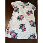 Joules Floral Linen Shift Dress Women 16 Beach Cruise Spring Easter Summer Stain White Photo 3