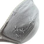 Vintage Bestforms White Cotton Bra Embroidered Floral Wireless Womens Size 34B Photo 1