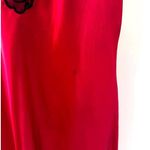 Vanity Fair Vintage Nightgown black Lace and Shiny red Satin USA Slip Gown large Photo 7