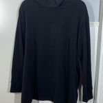Cuddl Duds Cuddl‎ Duds Womens Black Fleece Long Sleeve Cowl Neck Pullover Size 2X Photo 0