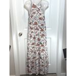 Old Navy  Floral Maxi Dress Halter Neck Tiered Ruffle White Medium Spring Summer Photo 4