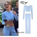 I am gia I.Am.Gia. Audrina Crop Cardigan Powder Blue Photo 2
