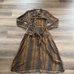 & Other Stories & Other Stories Brown and Black Long Sleeve Dress Size 12 Photo 1