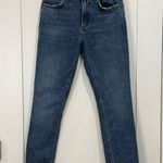 AGOLDE  Willow Mid Rise Slim Crop Jeans Straight Leg Raw Hem Size 25 Minimal Chic Photo 2