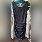 Treasure & Bond women's sleeveless dress ruched navy night heather XXS NWT Photo 2