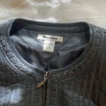 Peter Nygard Nygard Collection Black Leather Jacket sz L Photo 9