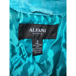 Women's ALFANI Petite Teal Suede Blazer S Blue Photo 6
