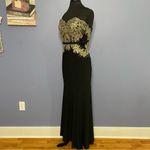 Cachet Black and Gold Embellished Women’s Dress Size 2 Photo 6