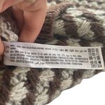 ZARA Brown Ivory Striped Oversized Slouchy Wool Crewneck Knit Sweater Size L Photo 11