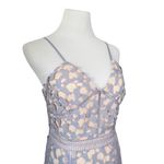 Elliatt Tingle Chemical Lace Sleeveless Midi Dress in Lilac Blue Nude Medium Photo 3