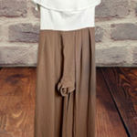 Luxxel  High-Low White & Tan‎ Romper - - Size Small Photo 0