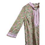 NICBLU Women's Capri Short Tunic Dress Delicate Ferns Cotton Spandex pink XL Photo 3